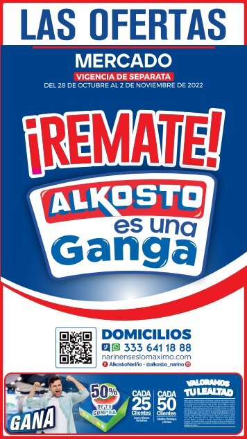 Remate Alkosto es una Ganga MERCADO 28 Oct 2 Nov.