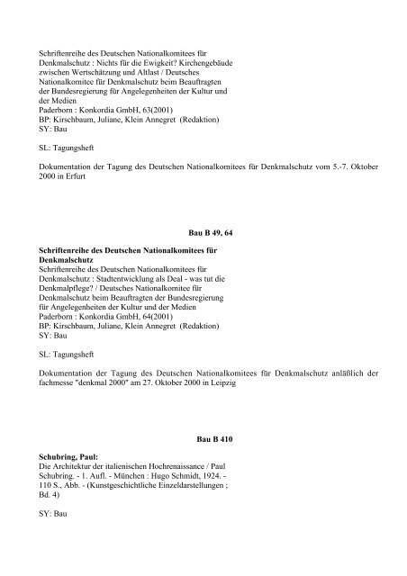 Bibliothek Medienliste - Pommersche Evangelische Kirche