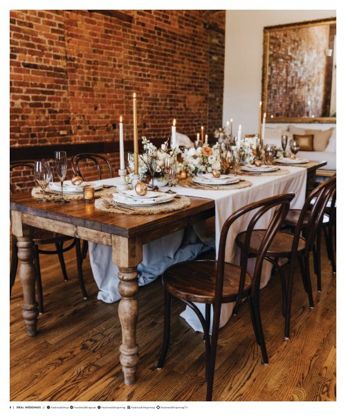 Real Weddings Magazine's Sustainable Beauty-A Decor Inspiration Shoot: The Rest of the Story (All Those Pretty Details from the Reception!)