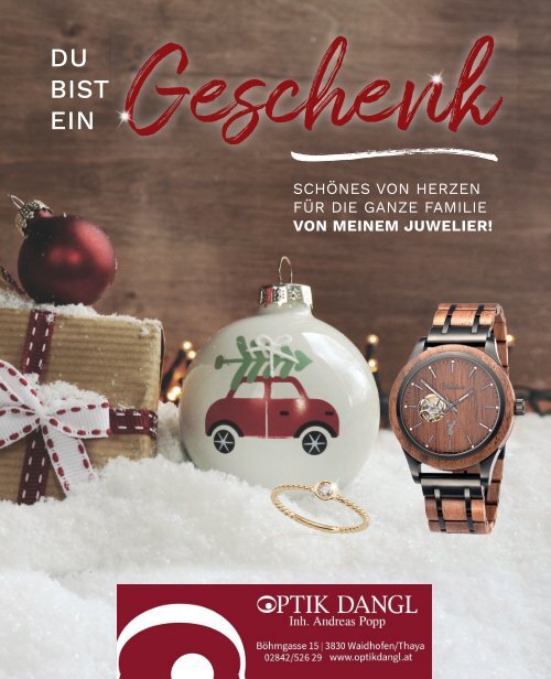 Weihnachtsjournal Optik Dangl 