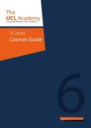 The UCL Academy A Level Courses Guide 2024