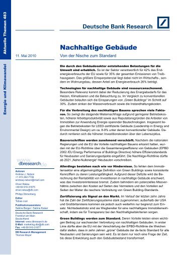 Von der Nische zum Standard - Deutsche Bank Research