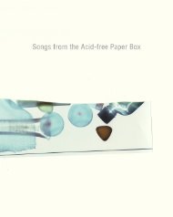 Songs from the Acid-free Paper Box
