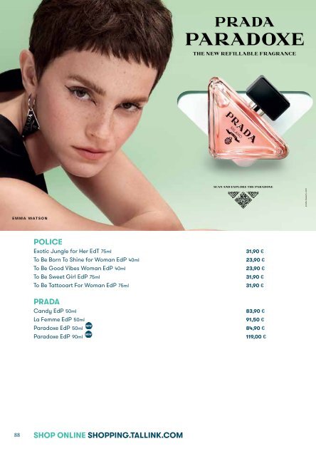 Tallink Silja Line perfumes cosmetics and accessories pricelist valid until 04 2023