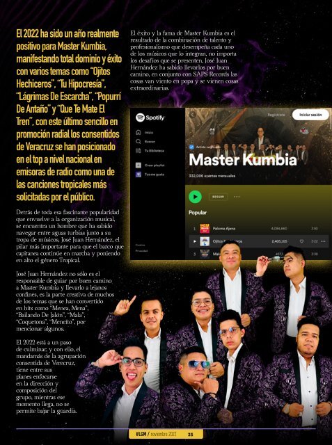 La Gorda Magazine Año 8 Edición Número 94 Noviembre 2022 Portada: Master Kumbia