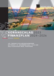 Voranschlag 2023 Bezirk Höfe