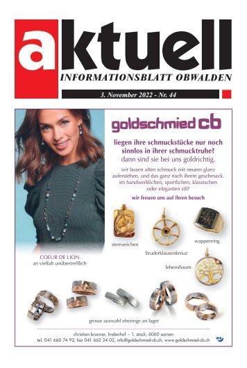 Aktuell Obwalden | KW 44 | 3. November 2022