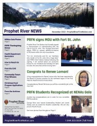 Prophet River First Nation News - November 2022
