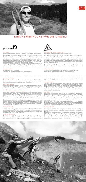 Programm 2012.pdf - Stiftung Umwelt-Einsatz Schweiz