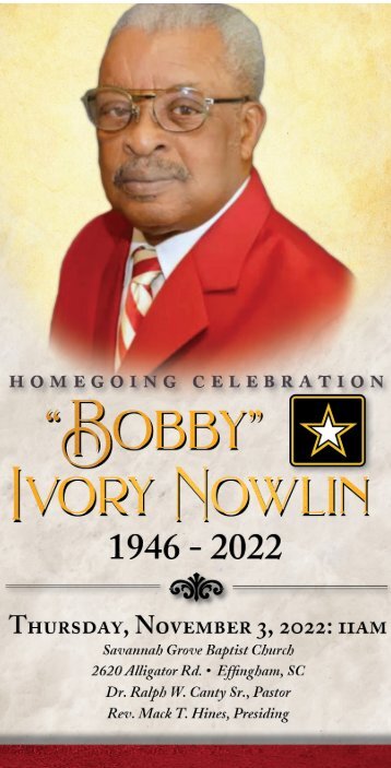 Ivory Nowlin Memorial Program