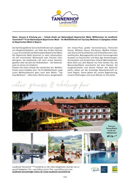 Wellness & Genuss Bayerischer Wald 2023