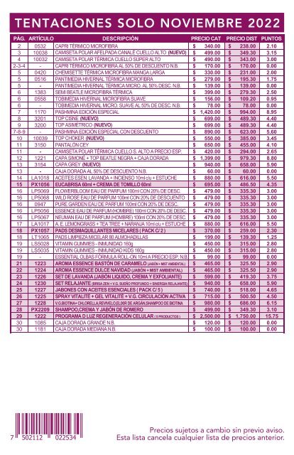 Lista de Precios_Tent Nov 2022