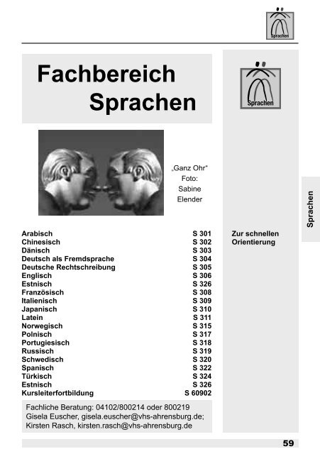 Fachbereich Sprachen - VHS Ahrensburg