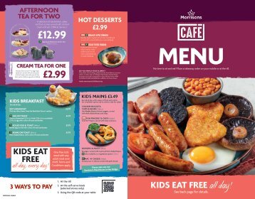 Morrisons Cafe Menu