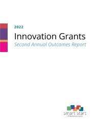 Smart Start of Mecklenburg County - Second Annual Innovation Grant Outcome Report 