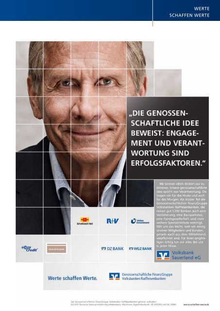 Geschäftsbericht 2010 - Volksbank Sauerland eG