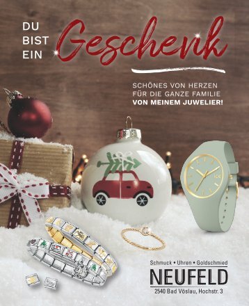 Weihnachtsjournal Schmuck, Uhren, Goldschmied Neufeld / Bad Vöslau 