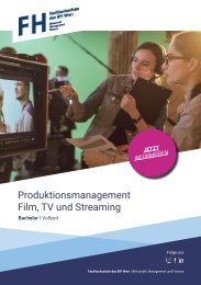 Produktionsmanagement Film, TV und Streaming