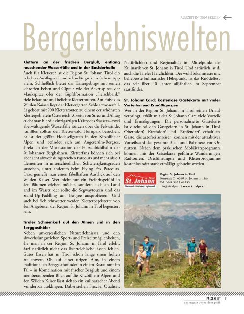 FRISCHLUFT Magazin 2022/23