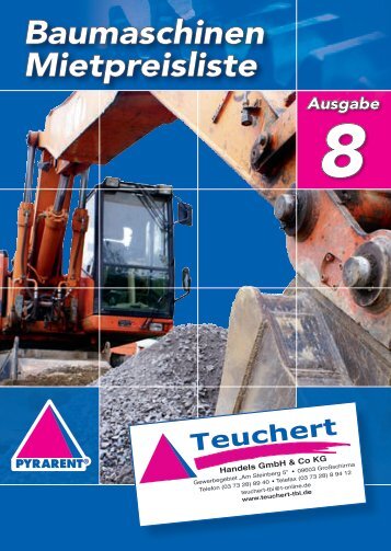 Baumaschinen Mietpreisliste - Teuchert Handels GmbH & Co.KG