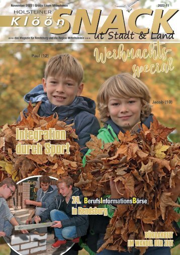 Holsteiner KlöönSNACK - Ausgabe Rendsburg / Mittelholstein - November 2022