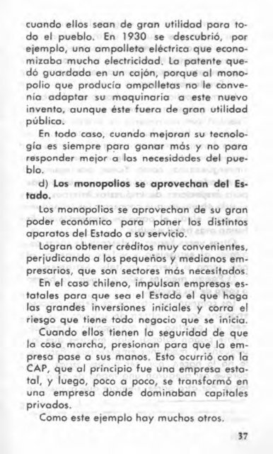 Monopolios y miseria- CEP 3 - Salvador Allende