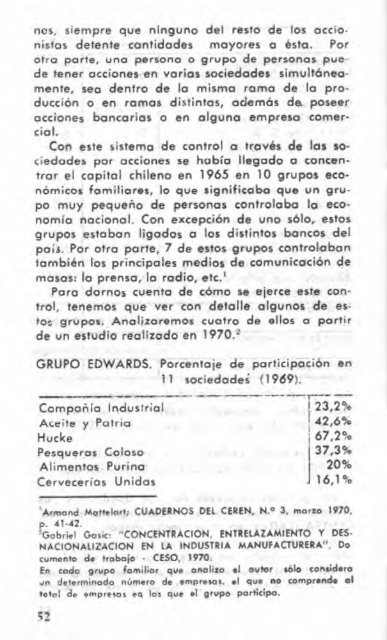 Monopolios y miseria- CEP 3 - Salvador Allende