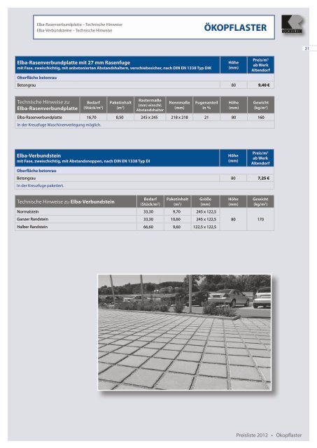 Preisliste - Kaspar Röckelein KG