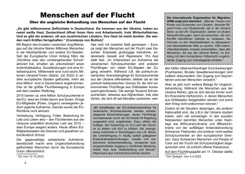 Zeitschrift quer ver.di Frauen Bayern (3/2022) Nein zum Krieg