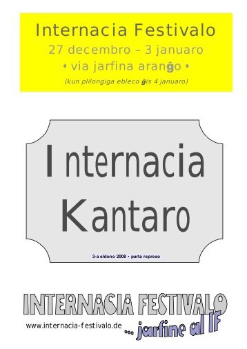 IF-kantaro - Internacia Festivalo