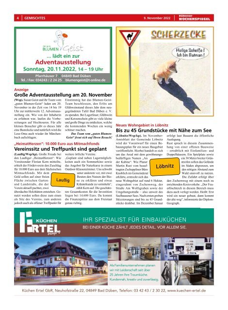 Dübener Wochenspiegel - Ausgabe 22 - Jahrgang 2022