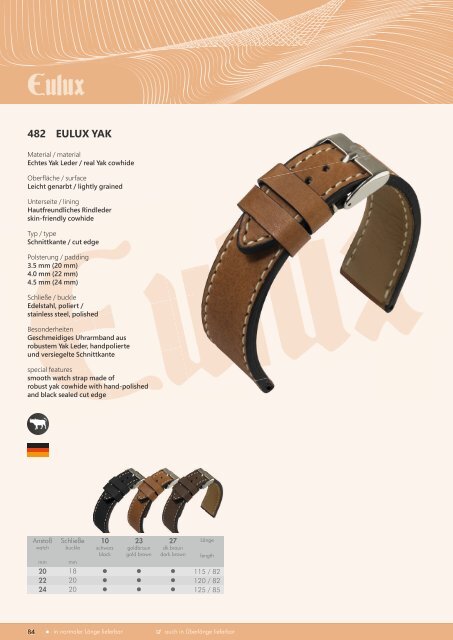 EULIT-Uhrbandkatalog 2023