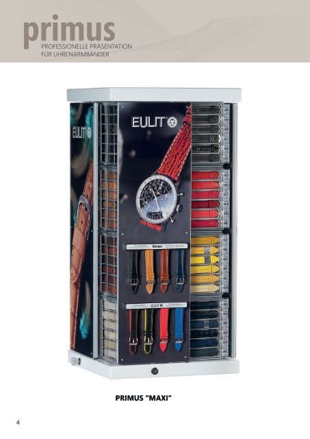 EULIT-Broschüre PRIMUS-Verkaufsdisplay für Uhrenarmbänder