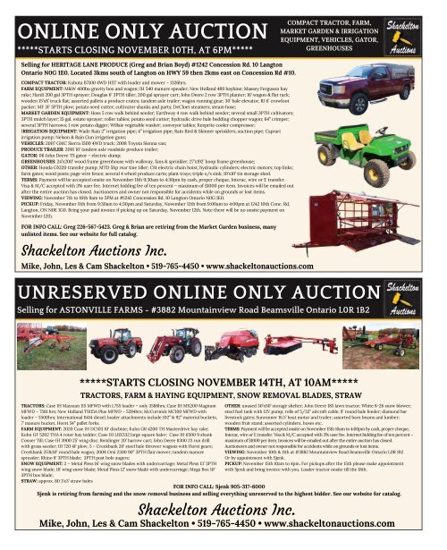 Woodbridge Advertiser/AuctionLists.ca - 2022-11-08