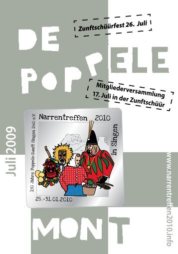 Juli 2009 - Poppele-Zunft Singen 1860 eV