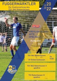 20221112 Fuggermärktler TSV 1862 Babenhausen – SV Dickenreishausen