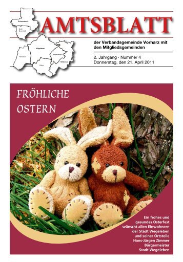 F röhliche Ost er n - Verbandsgemeinde Vorharz