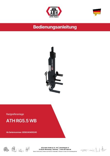 ATH-Heinl Bedienungsanleitung ATH-Radgreifer RG5.5 WB