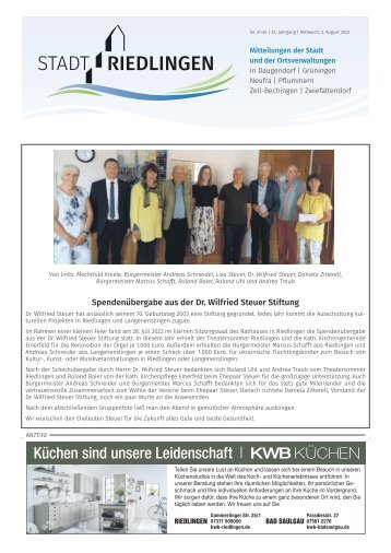 Amtliches Mitteilungsblatt Riedlingen 09.11.2022 13:12:04