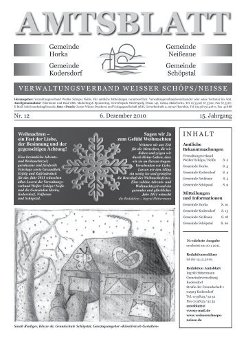 Ausgabe Nr. 12 vom 06. Dezember 2010 - Gemeinde Kodersdorf