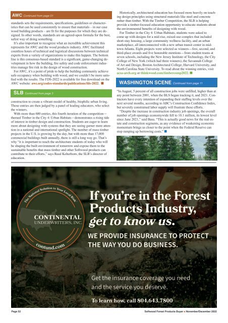 The Softwood Forest Products Buyer - November/December 2022