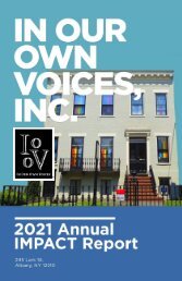 In Our Own Voices, Inc. Annual Impact Report