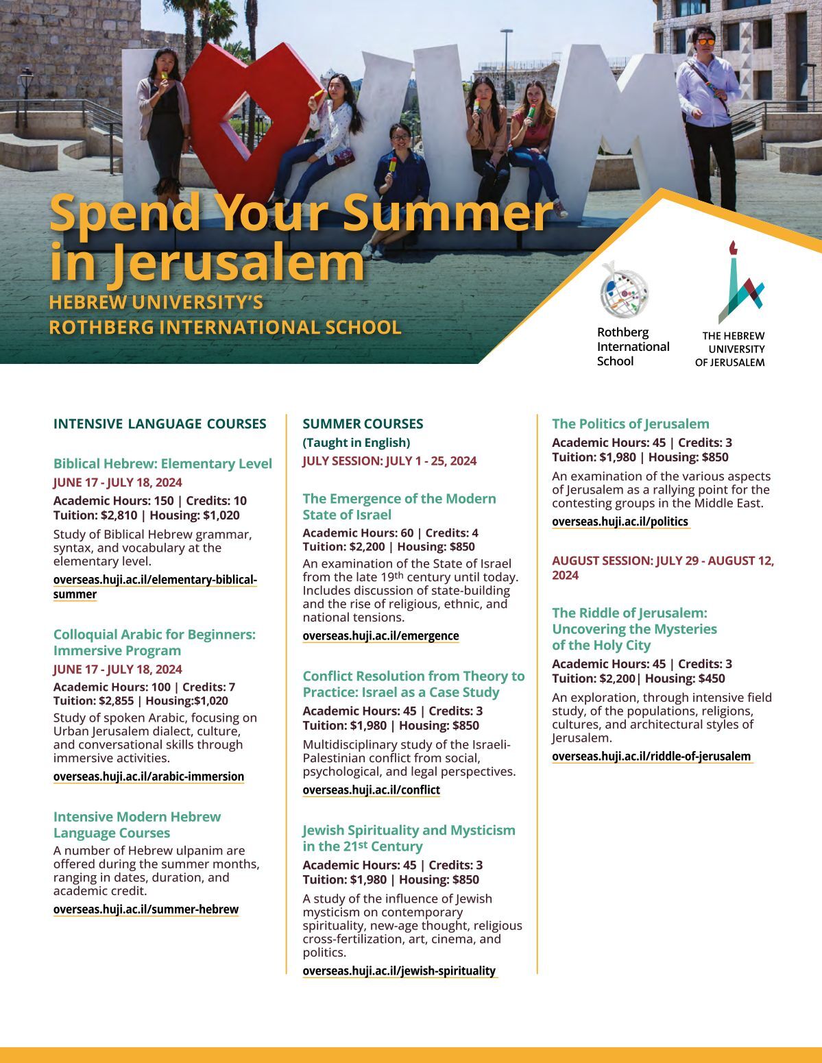 Summer & Short-Term Programs | Rothberg International School