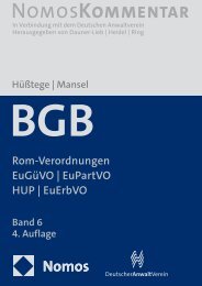 Leseprobe Bürgerliches Gesetzbuch:  Rom-Verordnungen | EuGüVO |  EuPartVO | HUP | EuErbVO