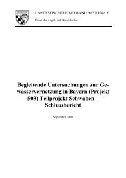 Begleitende Untersuchungen zur Ge- wässervernetzung in Bayern ...