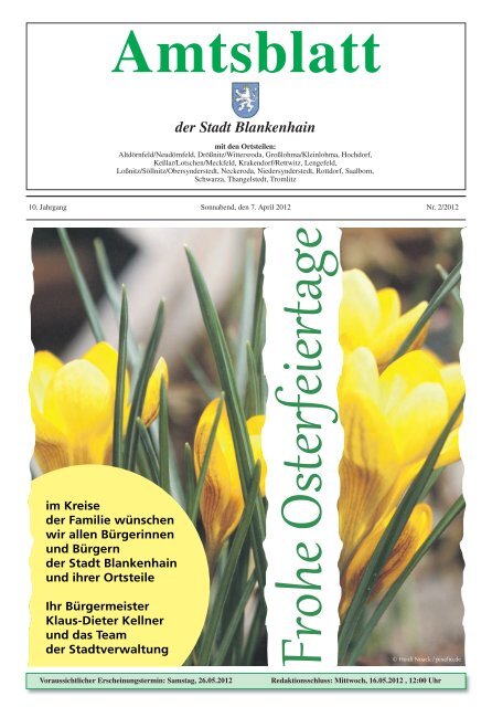 Amtsblatt - Lindenstadt Blankenhain