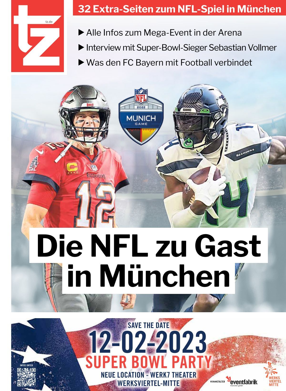 Super Bowl Party 2023 im WERK7 theater - Eventfabrik München