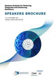 Speakers Brochure | IIASA/OeAW Conference 