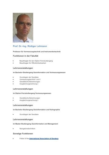 Prof. Dr.-Ing. Rüdiger Lehmann