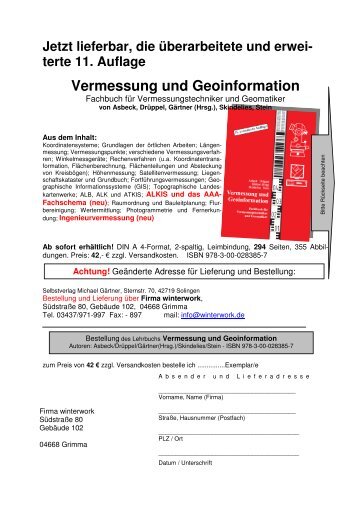 terte 11. Auflage Vermessung und Geoinformation